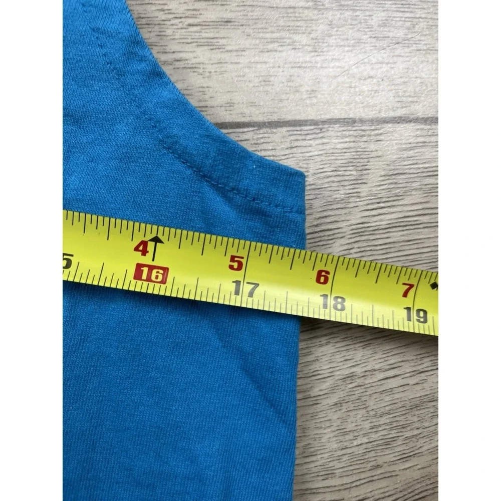 Cotton Fields by M. Mac Dress Sz Medium Blue Fish 100% Cotton USA Maxi Beach - Picture 7 of 11
